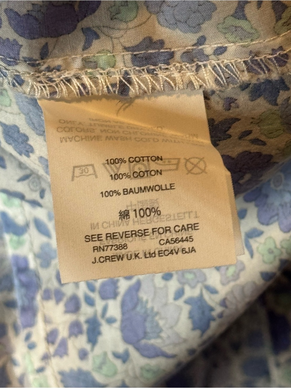 J Crew Slim perfect shirt in Liberty of London D'Anjo floral J0033 - Sz 2 - Picture 8 of 9